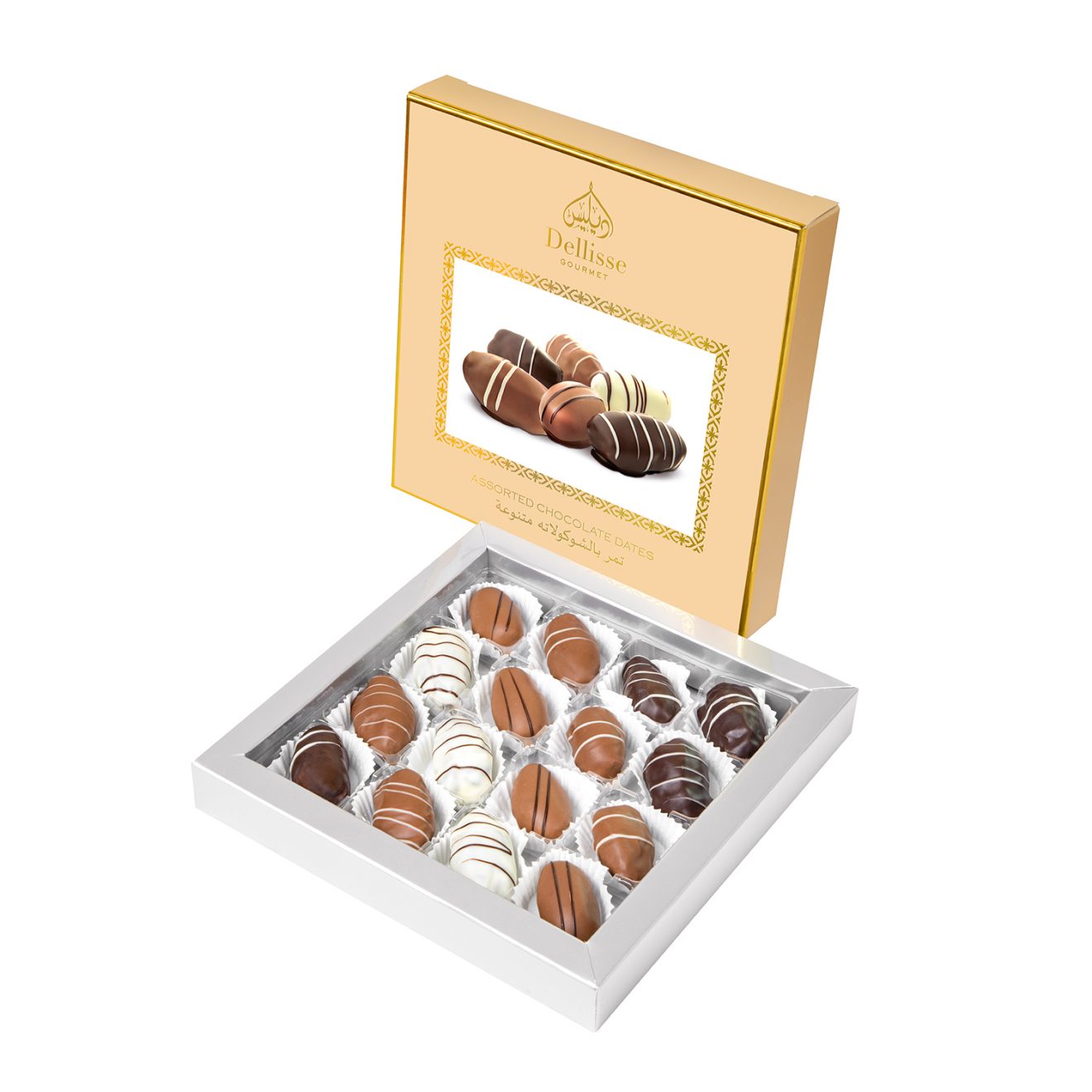 Assorted Chocolate Dates 16 pcs Dellisse Gourmet
